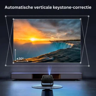 Mini Beamer 4K Zwart Bluetooth draagbaar