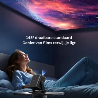 Mini Beamer 4K Zwart Bluetooth draagbaar