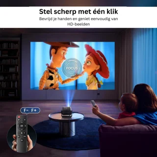 Mini Beamer 4K Zwart Bluetooth draagbaar