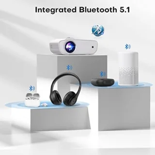 Mini Beamer Bluetooth 1080P HDMI USB Wit