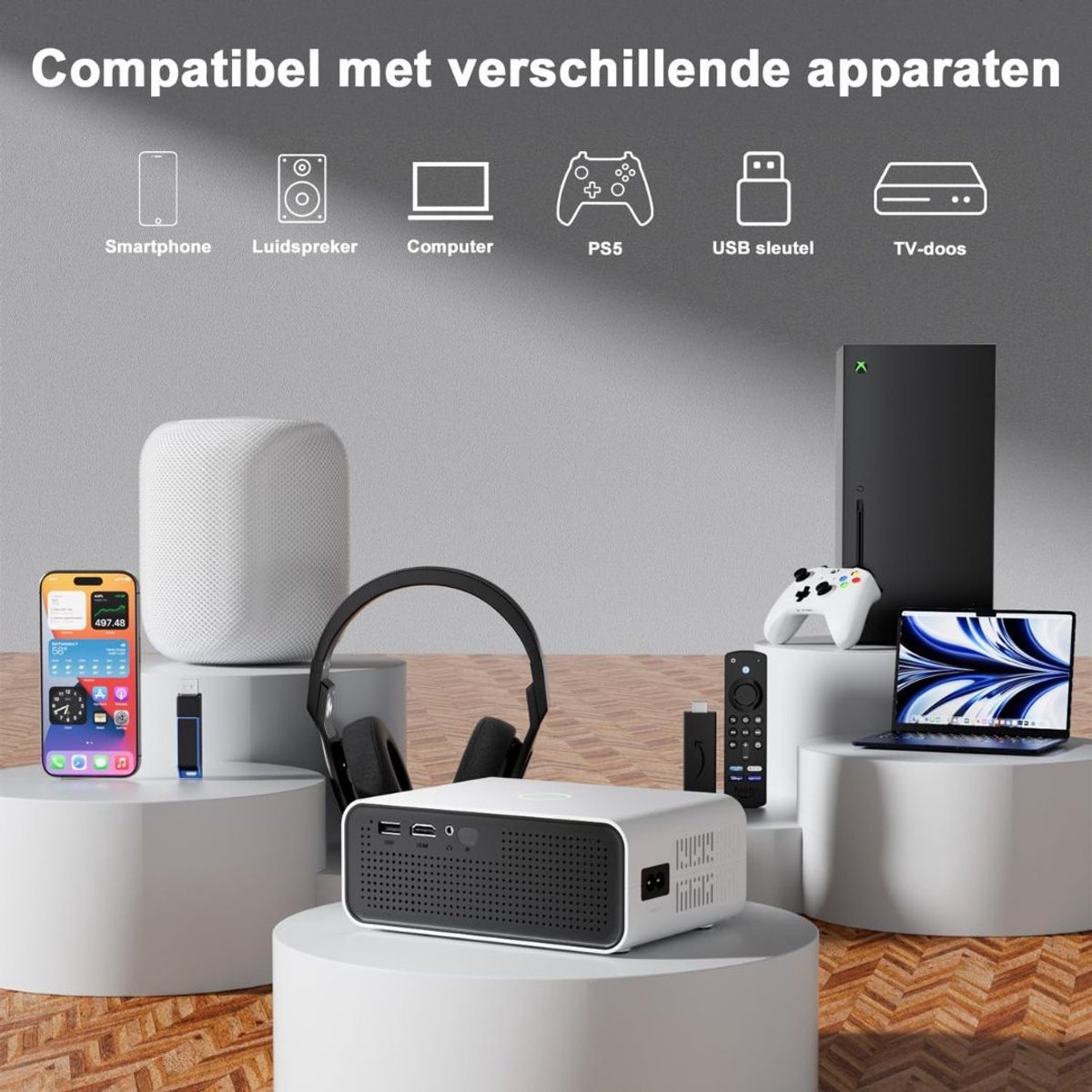 Mini Beamer Bluetooth Wifi Projector