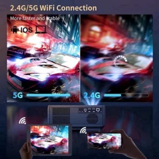 Mini beamer draagbaar 1080p zwart