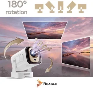 Mini beamer draagbaar - 330 ANSI lumen Android 14 - 1920 x 1080 Full HD	resolutie - LED
