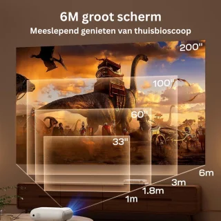 Mini Beamer Draagbare Projector Wit
