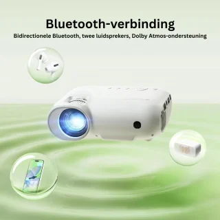 Mini Beamer Draagbare Projector Wit