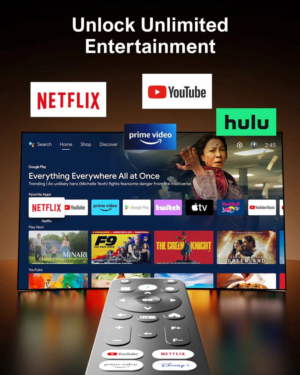 Mini Beamer Full HD 1080P Android 11 Zwart