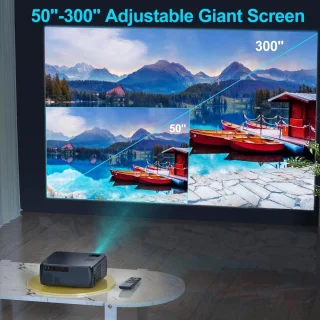 Mini Beamer Full HD 1080P Projector Zwart