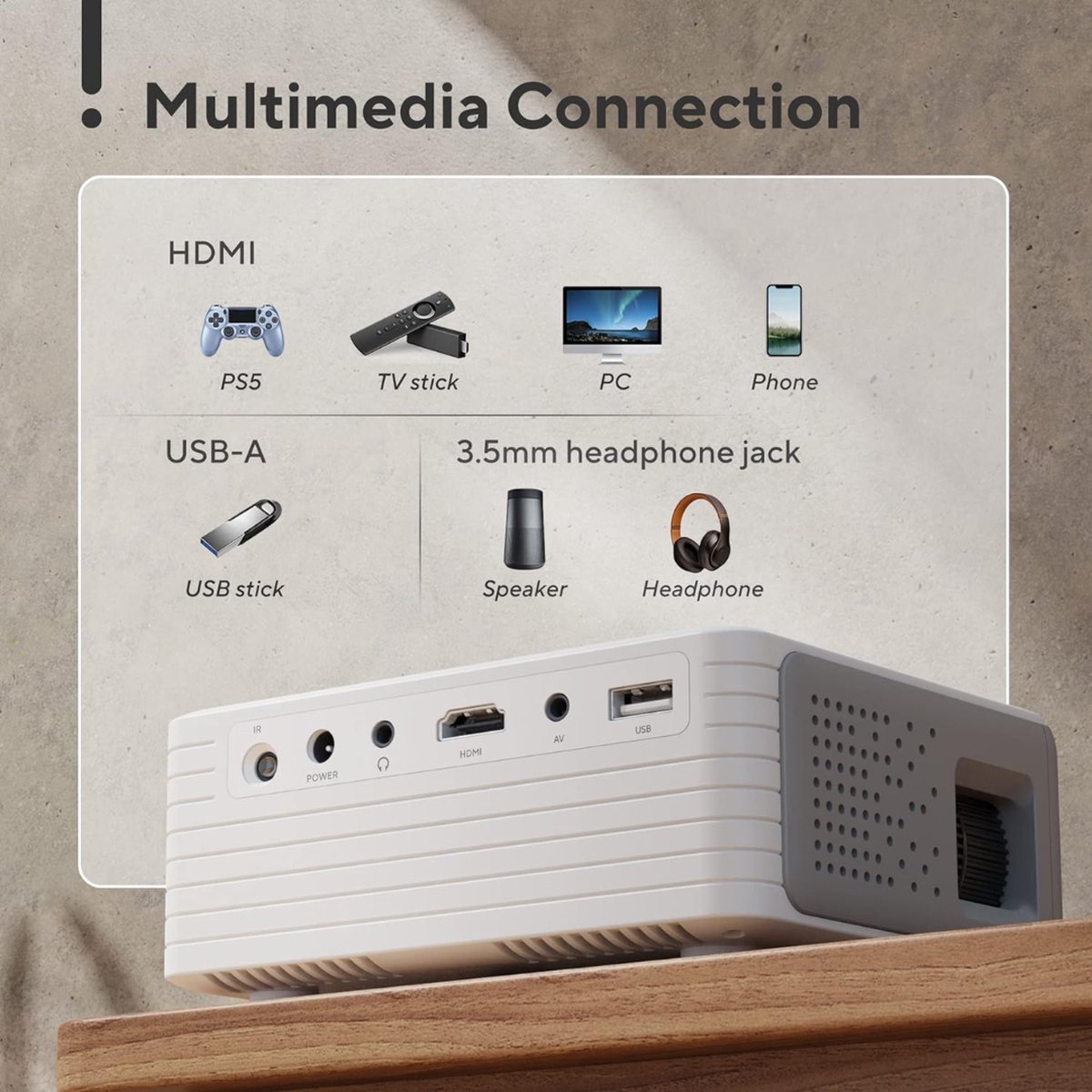 Mini Beamer Full HD 5G Bluetooth