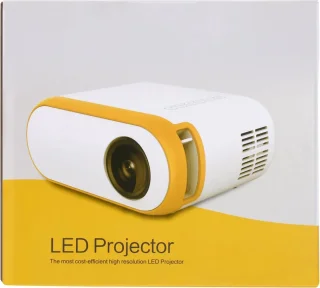 Mini Beamer Full HD HDMI USB Wit Geel Draagbare Projector