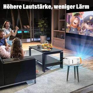 Mini Beamer Full HD HDMI USB Wit Geel Draagbare Projector
