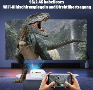 Mini Beamer Full HD HDMI USB Wit Geel Draagbare Projector