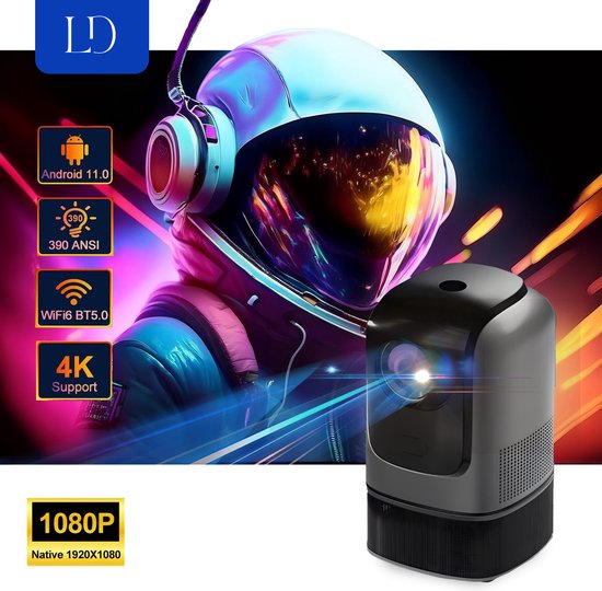 Mini Beamer Gaming TV Full HD 4K Wifi 6 Bluetooth 5.0