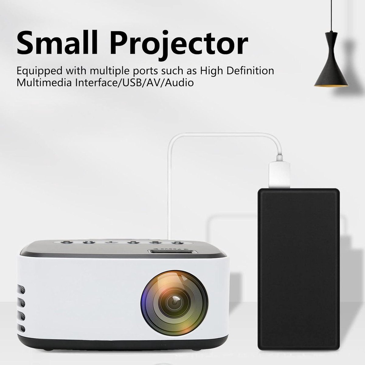 Mini Beamer HD 1080P Draagbare Wifi Projector met LED voor Smartphone Tablet Laptop
