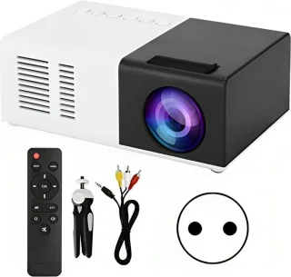 Mini Beamer HDMI USB Draagbaar Zwart Wit inclusief statief