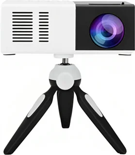 Mini Beamer HDMI USB Draagbaar Zwart Wit inclusief statief
