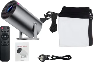 Mini Beamer inclusief 84 inch scherm met Wifi en Bluetooth