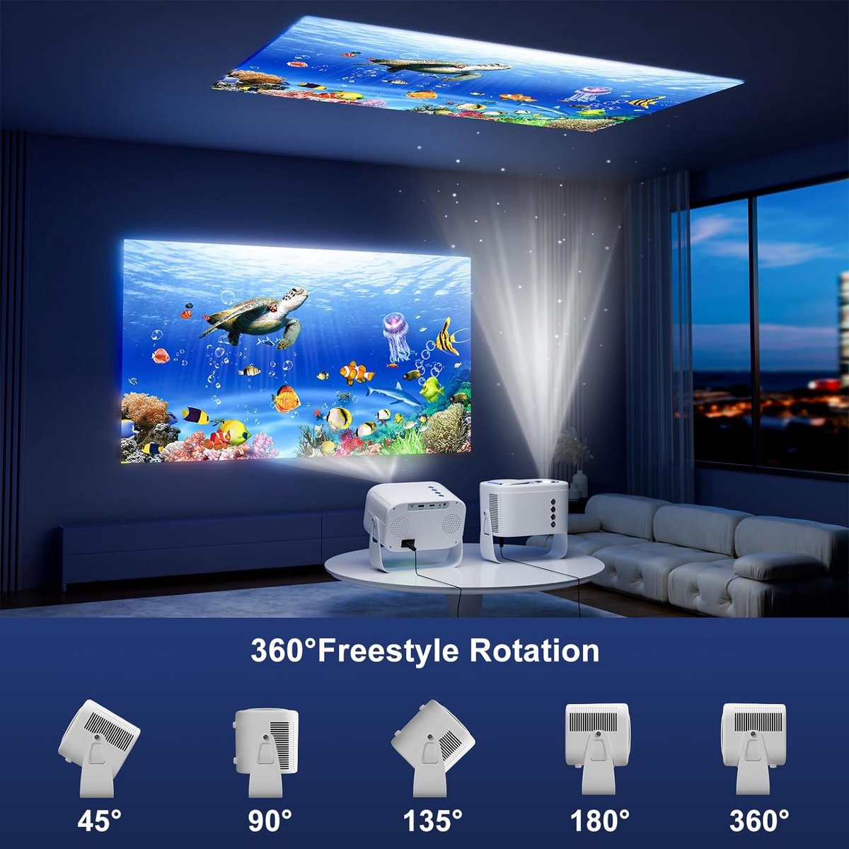 Mini Beamer LED Bluetooth Thuisbioscoop Projector