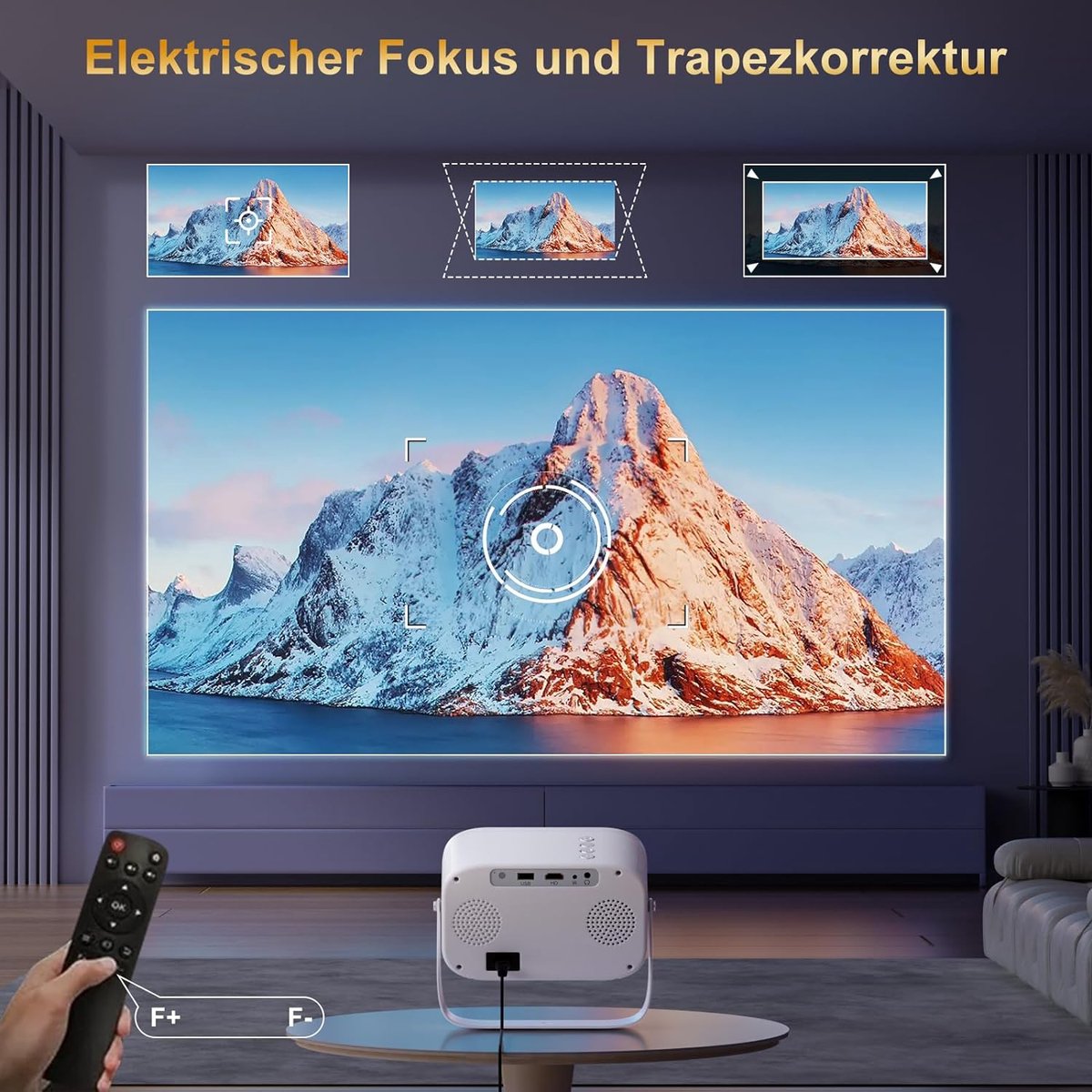 Mini Beamer LED Bluetooth Thuisbioscoop Projector