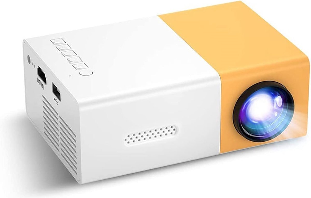 Mini Beamer Micro LED Geelachtig Wit HDMI USB