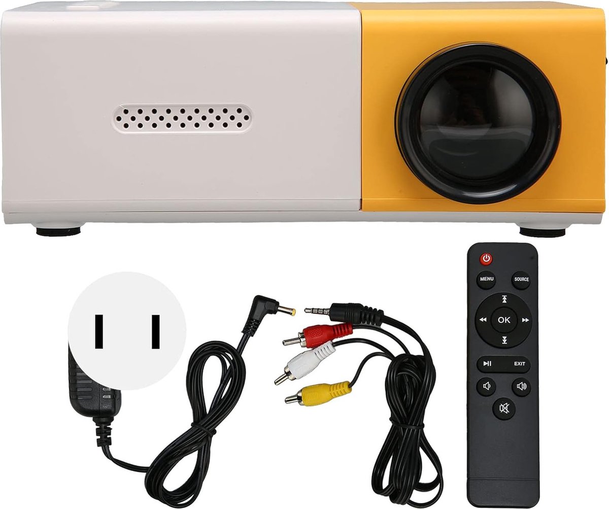 Mini Beamer Micro LED Geelachtig Wit HDMI USB