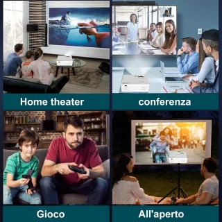 Mini Beamer Mini Projector HDMI USB Wit Draagbaar