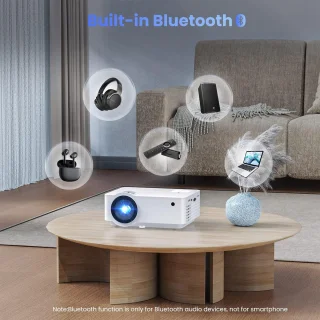 Mini Beamer Projector Full HD HDMI USB Wit