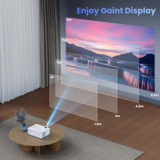 Mini Beamer Projector Full HD HDMI USB Wit