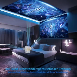 Mini Beamer Projector incl. Projectiescherm - Outdoor & Indoor