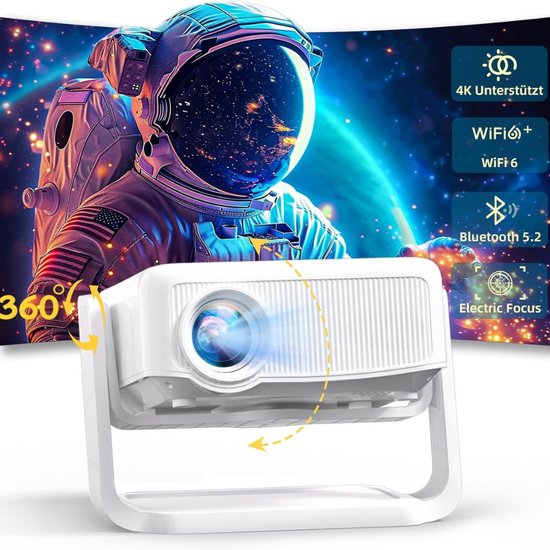 Mini Beamer Projector incl. Projectiescherm - Outdoor & Indoor