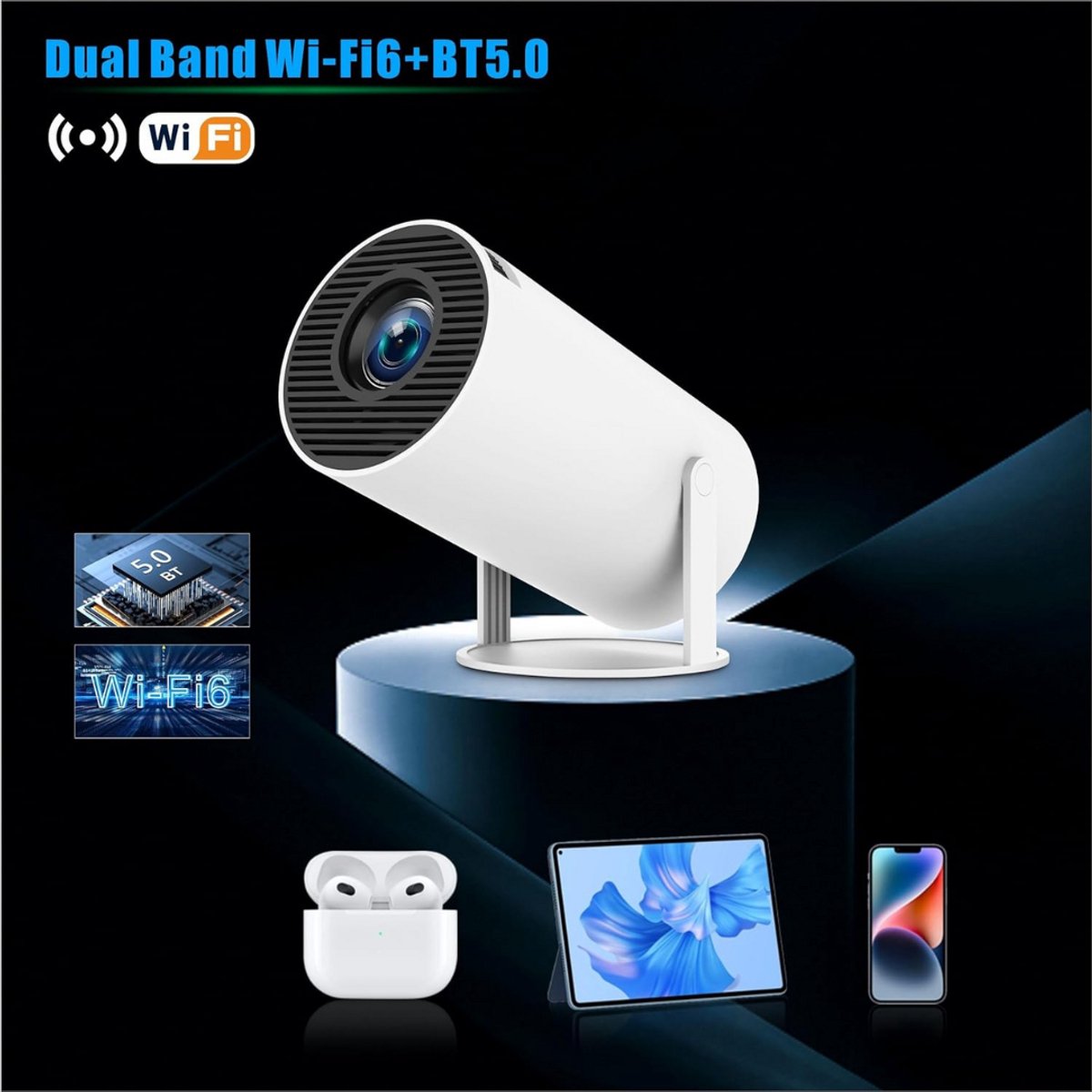 Mini Beamer Projector met Beamerscherm Indoor en Outdoor