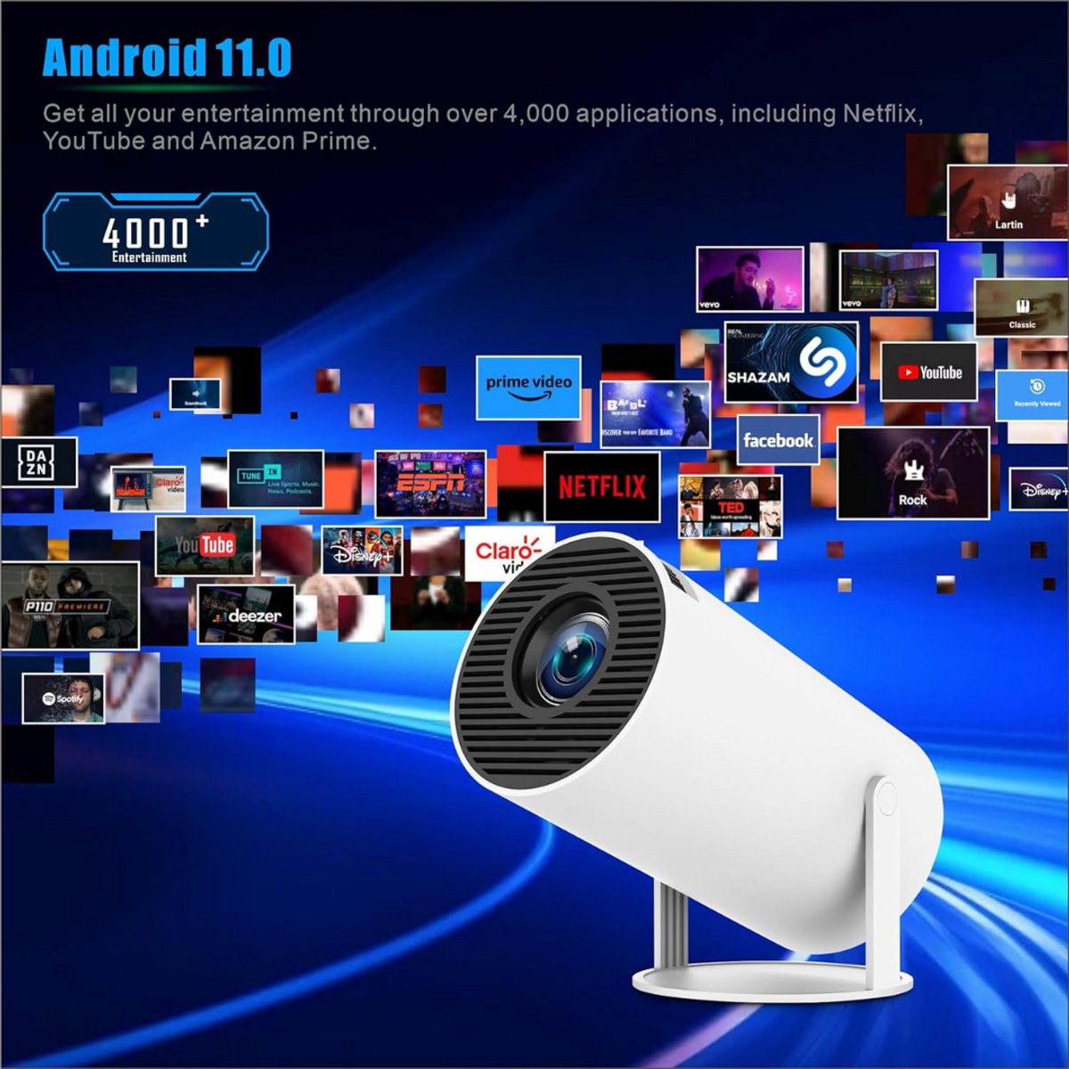 Mini Beamer Projector met Beamerscherm Indoor en Outdoor