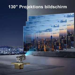 Mini Beamer Projector met Beamerscherm Outdoor & Indoor