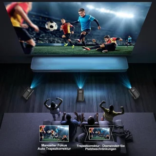 Mini Beamer Projector met Beamerscherm Outdoor & Indoor