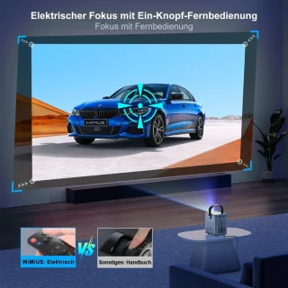 Mini Beamer Projector met Beamerscherm voor Indoor & Outdoor