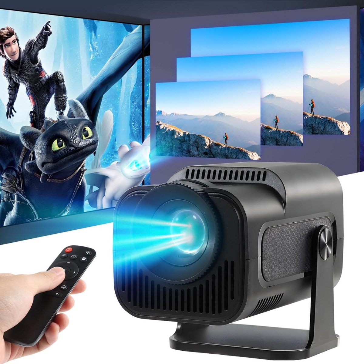 Mini Beamer Projector met Projectiescherm Doe