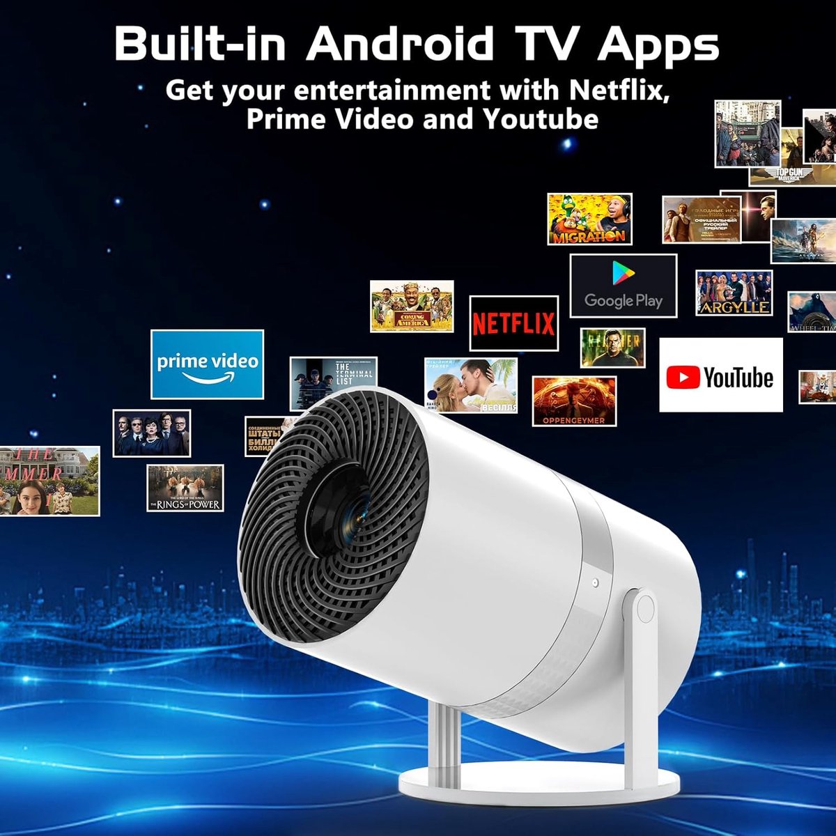 Mini Beamer Projector met Projectiescherm