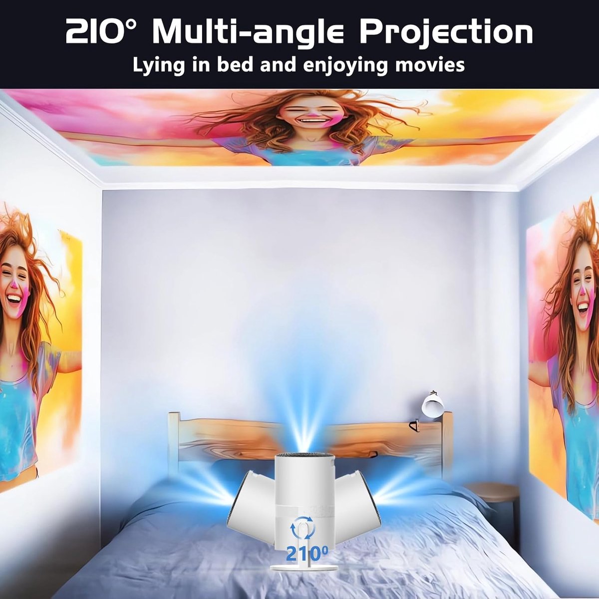 Mini Beamer Projector met Projectiescherm