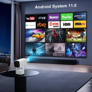 Mini Beamer Projector met Projectiescherm Indoor & Outdoor