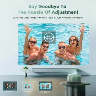 Mini Beamer Projector met Projectiescherm Indoor & Outdoor