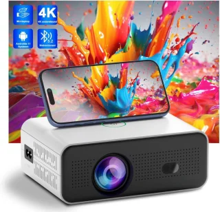 Mini beamer projector met projectiescherm Indoor & Outdoor