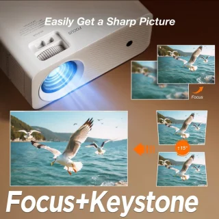 Mini Beamer Projector met Projectiescherm Indoor Outdoor