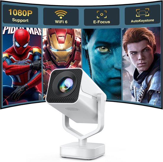 Mini Beamer Projector met Projectiescherm Indoor & Outdoor