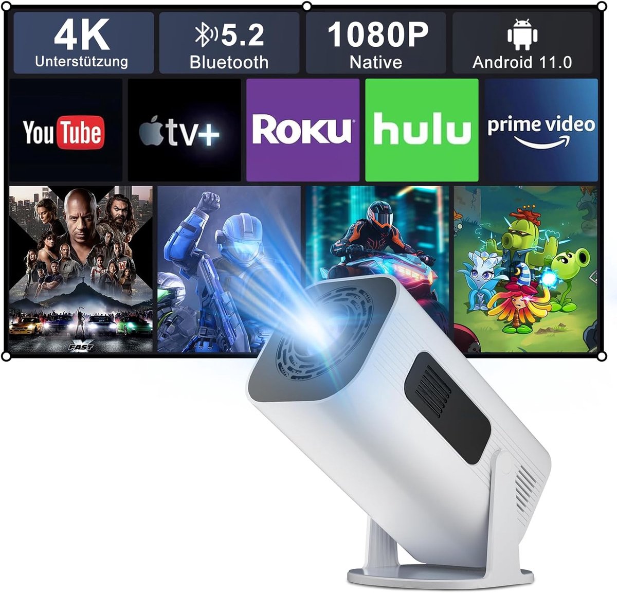 Mini Beamer Projector met Projectiescherm