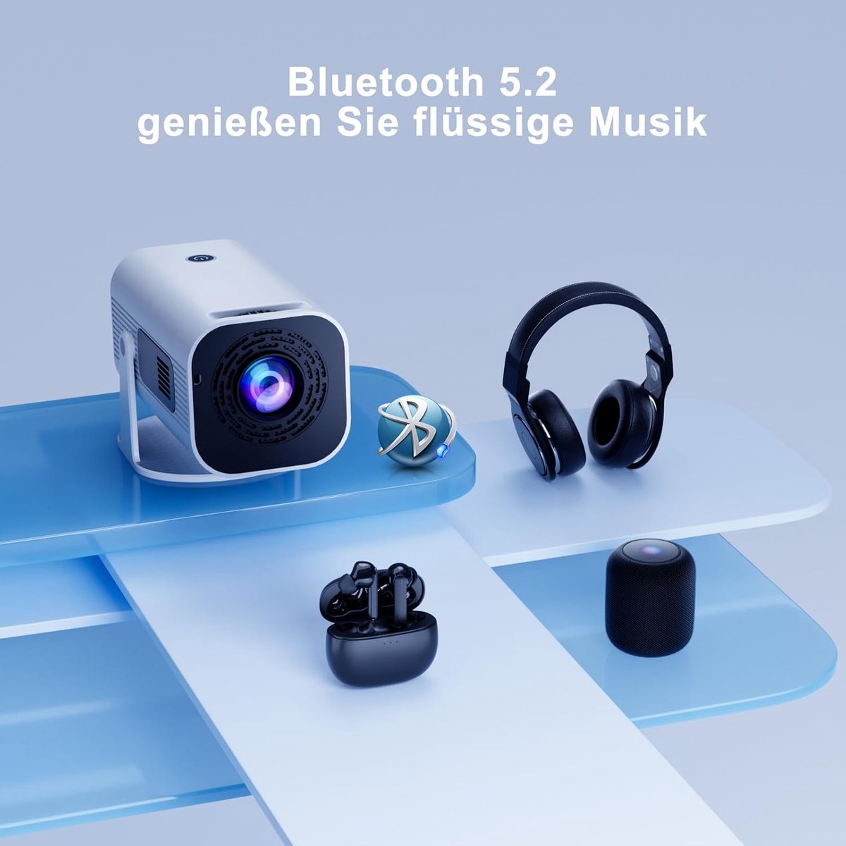 Mini Beamer Projector met Projectiescherm