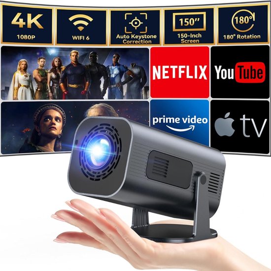 Mini Beamer Projector met Projectiescherm