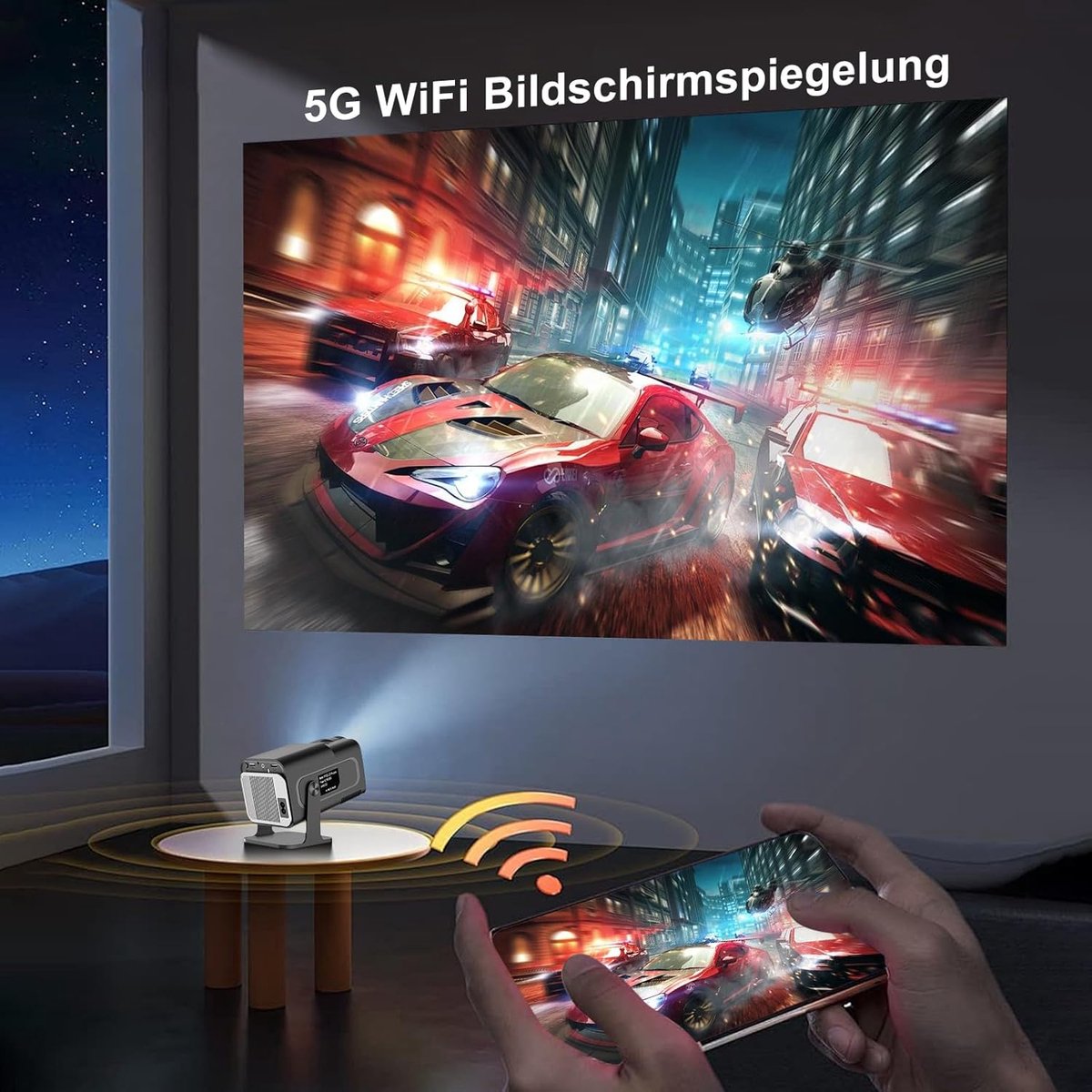 Mini Beamer Projector met Projectiescherm Outdoor & Indoor