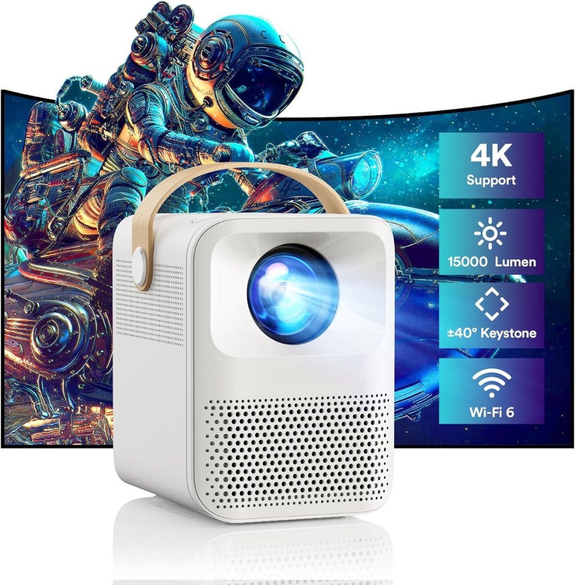 Mini Beamer Projector met Projectiescherm Outdoor & Indoor