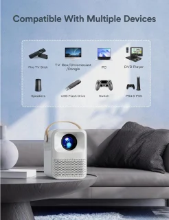 Mini Beamer Projector met Projectiescherm Outdoor & Indoor
