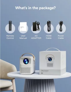 Mini Beamer Projector met Projectiescherm Outdoor & Indoor