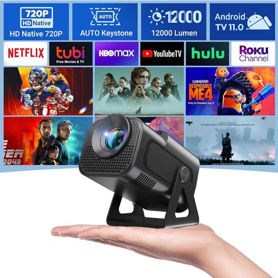 Mini Beamer Projector met Projectiescherm Outdoor & Indoor